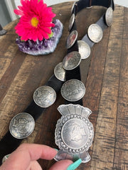 Sterling Coin Concho Belt