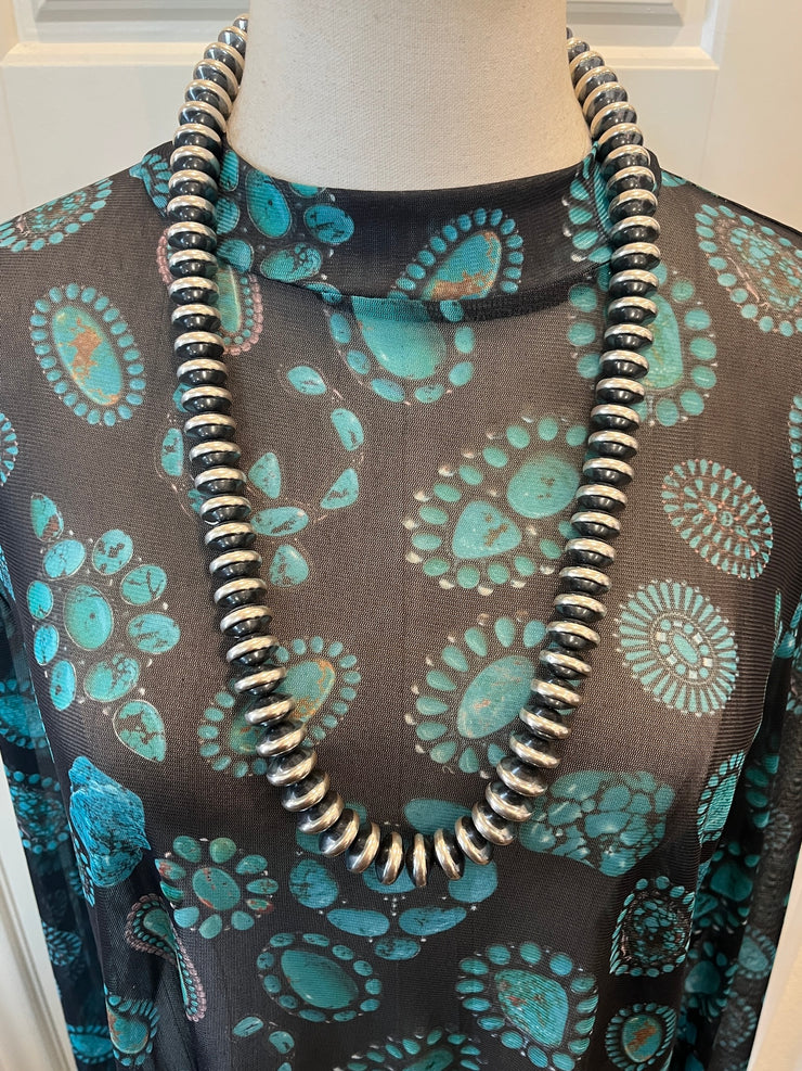 16mm 30" Rondelle "Navajo Style" Pearls