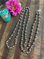 62" 9mm Navajo Pearl Rosary Necklace