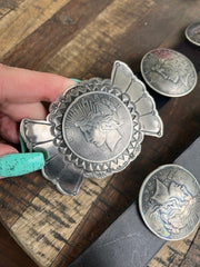 Sterling Coin Concho Belt