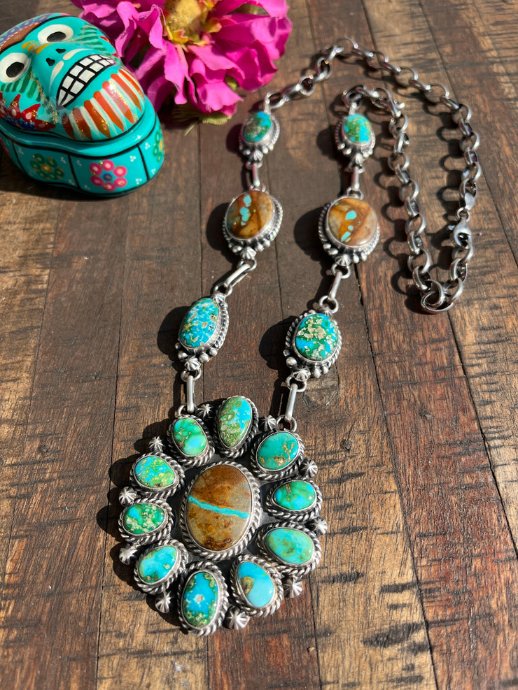 Sonoran and Ribbon Turquoise Necklace