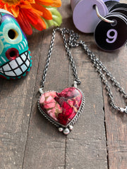 Dahlia Rose Heart Necklace 1-10