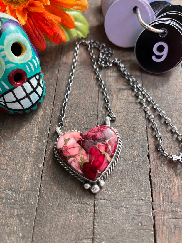 Dahlia Rose Heart Necklace 1-10