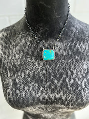 Square Kingman Necklaces