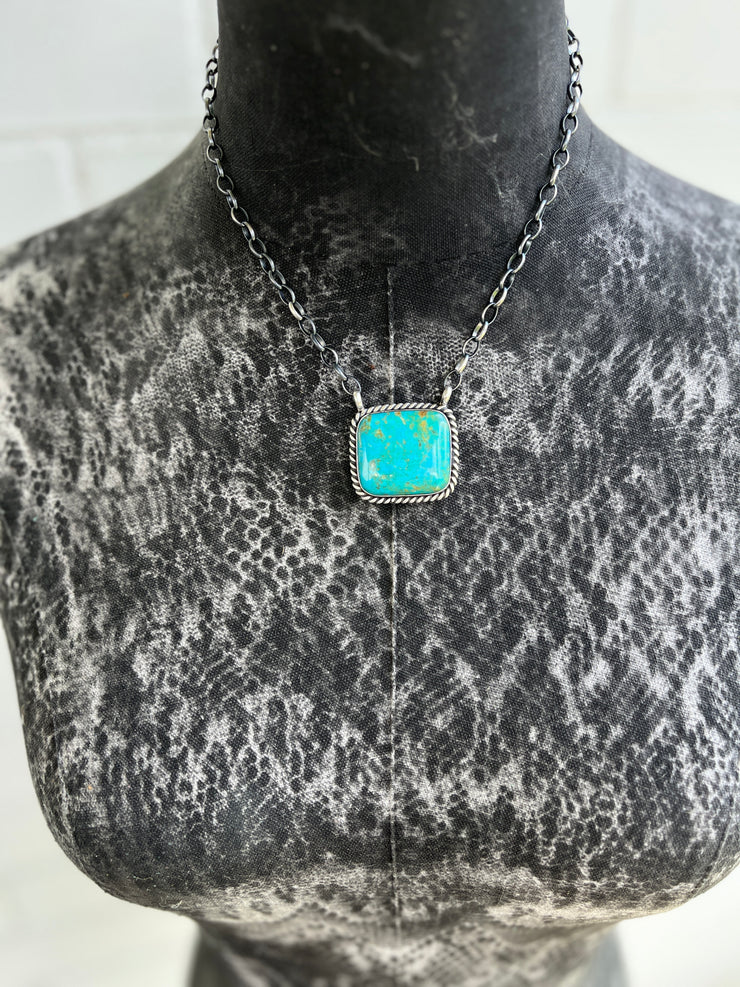 Square Kingman Necklaces
