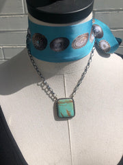 Square #8 Turquoise Necklace #4