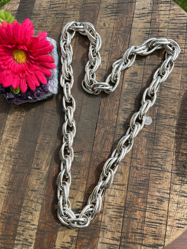 36" Double Hoop Chain Necklace- NEED PRICE