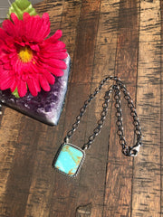 Square #8 Turquoise Necklace #2