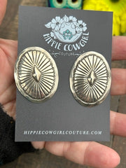 Sterling Concho Earrings