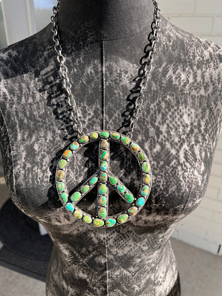 The HCC Mixed Mines Peace Sign Necklace 4