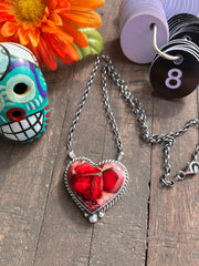 Dahlia Rose Heart Necklace 1-10