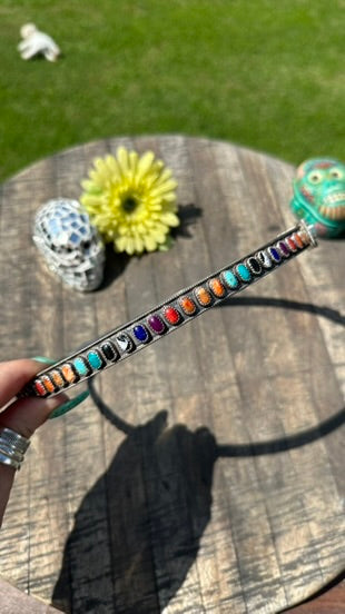 Rainbow Sterling Hat Band