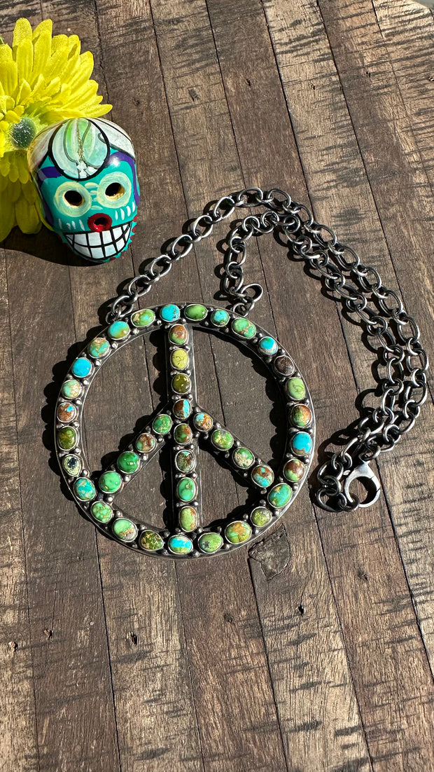 The HCC Mixed Mines Peace Sign Necklace 6