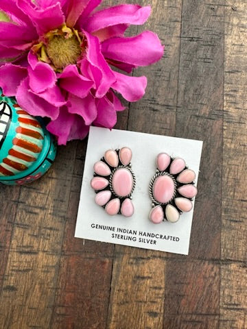 "Cotton Candy" Half Cluster Earrings