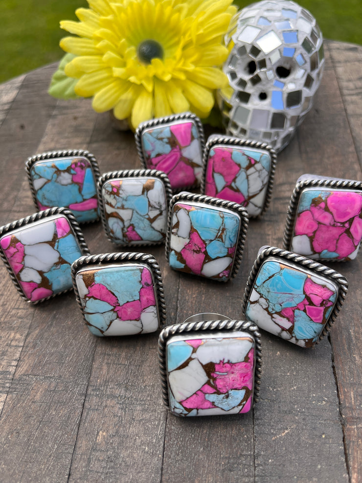 Cotton Candy Square Rings 1-10