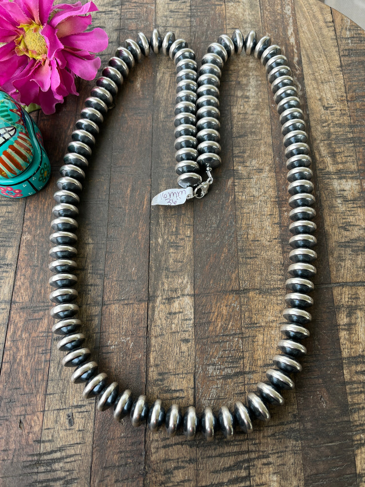 16mm 36" Rondelle "Navajo Style" Pearls