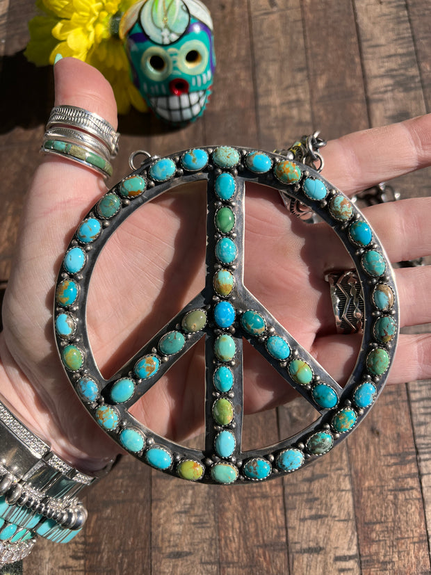 The HCC Kingman Peace Sign Necklace E