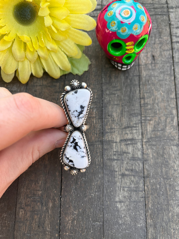 Adjustable White Buffalo Ring #1-5