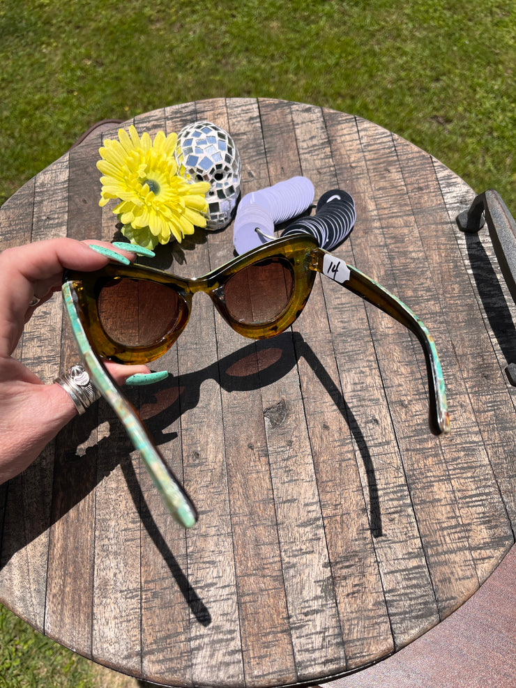 Handmade Kingman Inlay Sunglasses #14