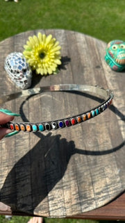 Rainbow Sterling Hat Band
