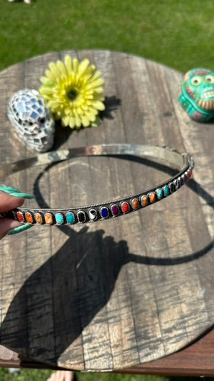 Rainbow Sterling Hat Band