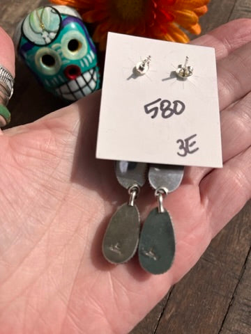 3 Stone Kingman Earrings 3a-3e