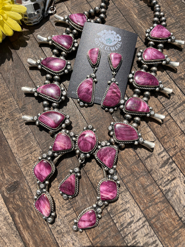 Purple Spiny Squash Blossom Set