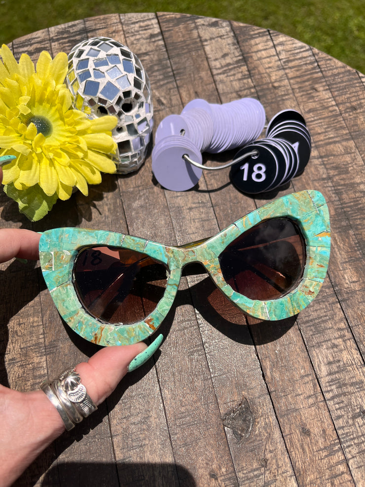 Handmade Kingman Inlay Sunglasses #18
