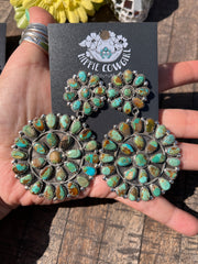 Green Cluster Earrings