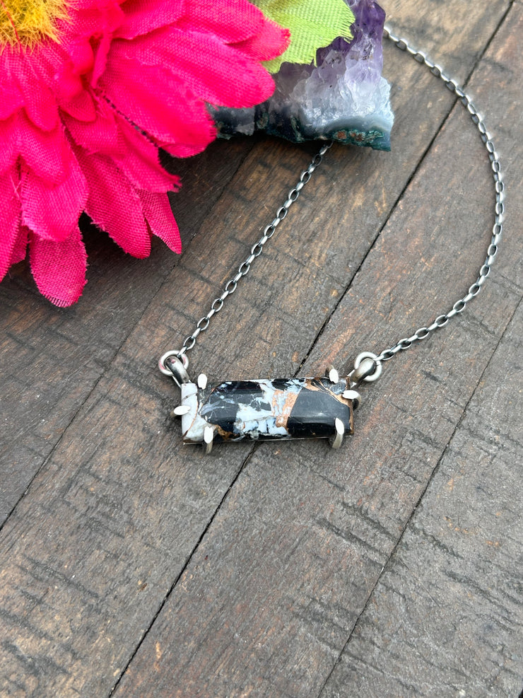 Waterproof White Buffalo Remix Bar Necklace #1