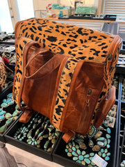 Leopard Cowhide Backpack