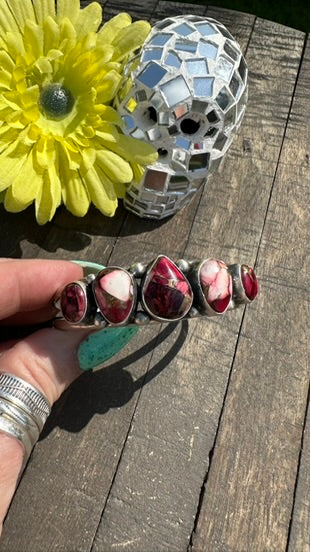 5 Stone Dahlia Rose Kingman Cuffs 1-5