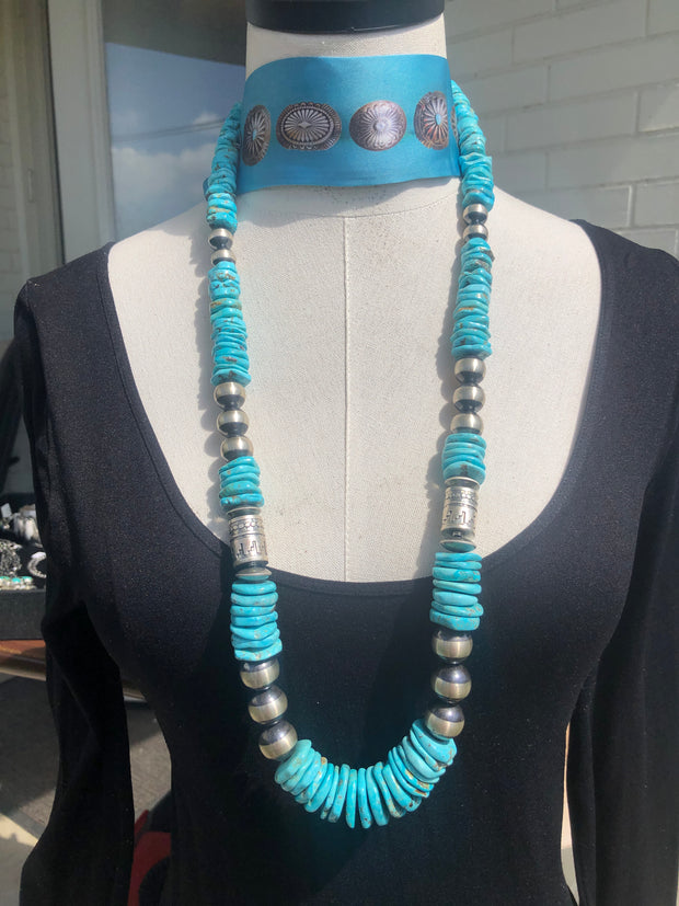 XL Kingman Disc Bead Necklace