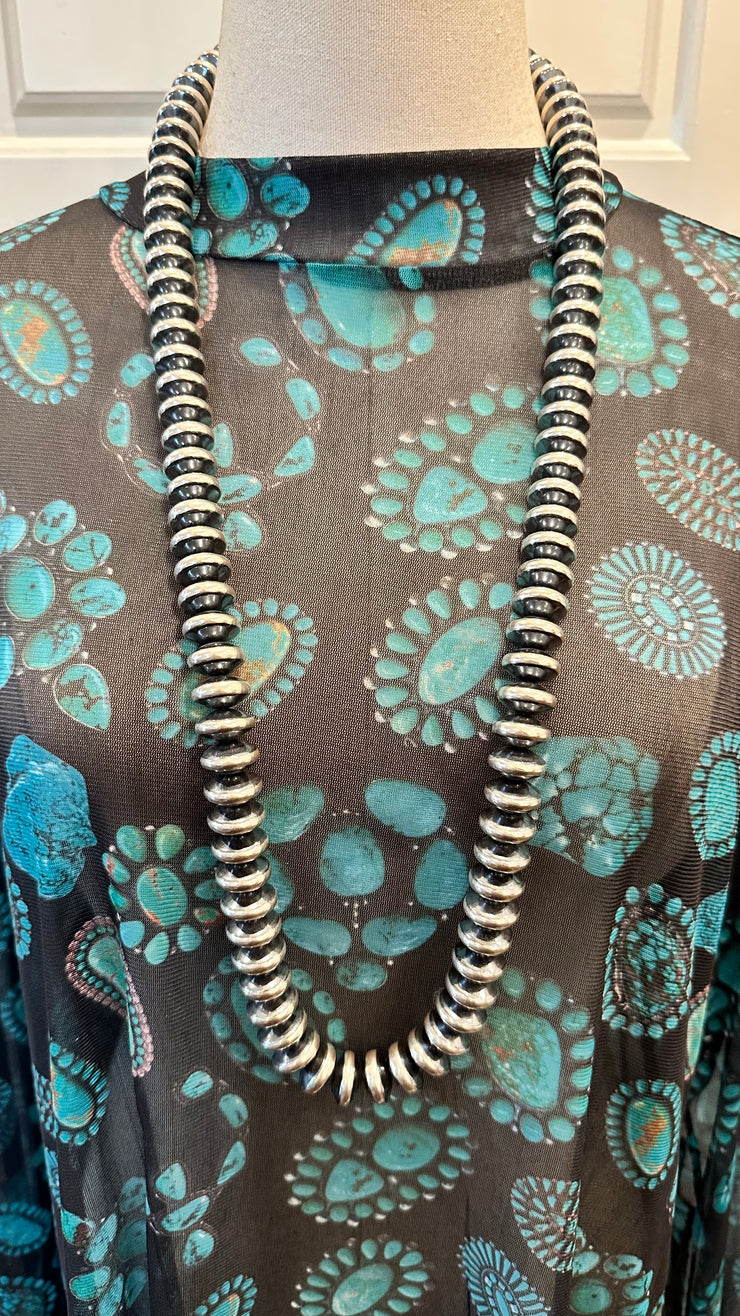 14mm 36" Rondelle "Navajo Style" Pearls