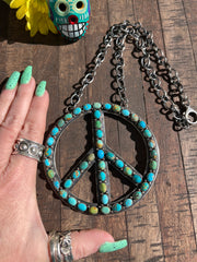 The HCC Kingman Peace Sign Necklace E