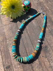 Kingman Disc Bead Necklace