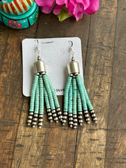 Pearl & Carico Lake Tassel  Earrings