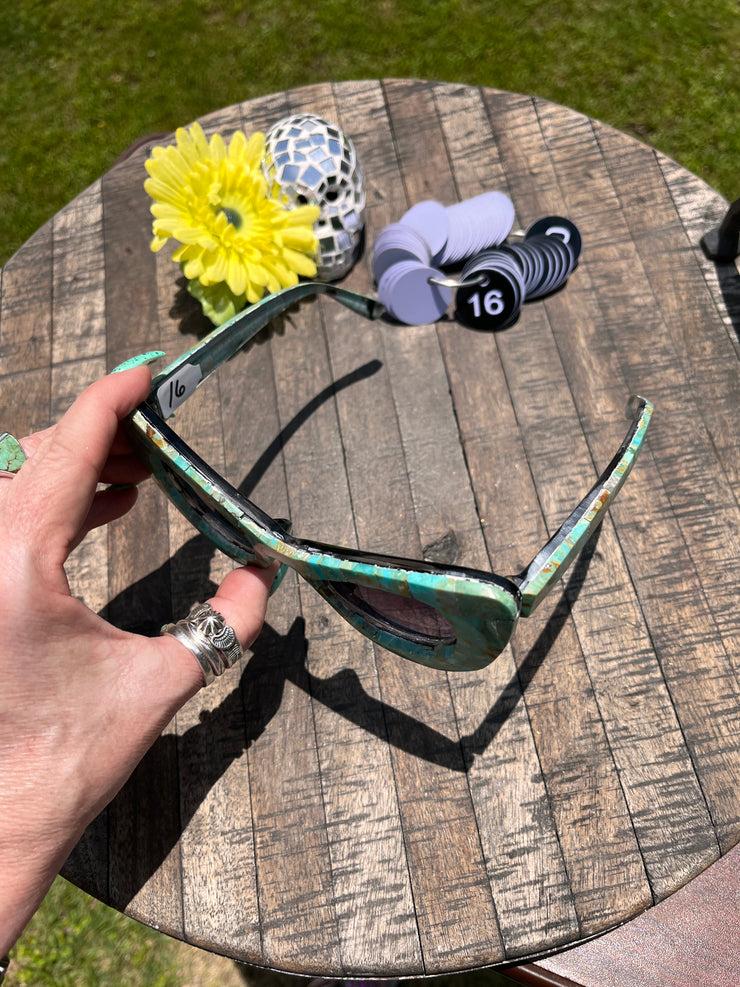 Handmade Kingman Inlay Sunglasses #16