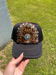 JJ’s Dark Concho Feather Hat