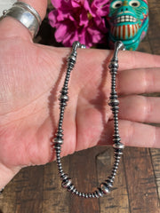 18" Graduated Rondelle "Navajo Style" Pearls