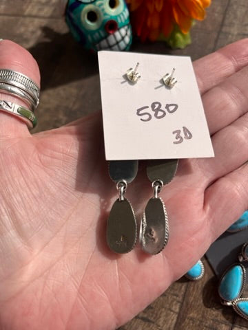 3 Stone Kingman Earrings 3a-3e