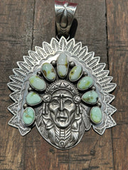 Palomino Variscite Warrior Pendant