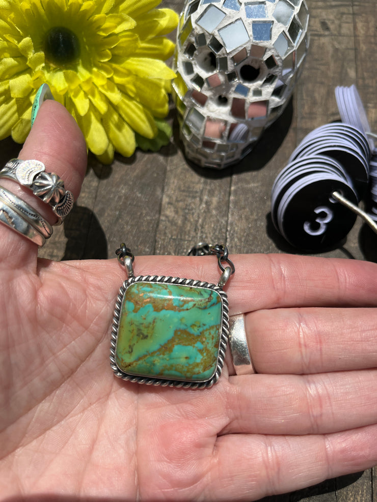 Square Kingman Necklaces