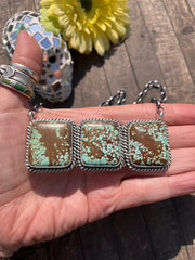 3 Stone Square Necklace #1-9
