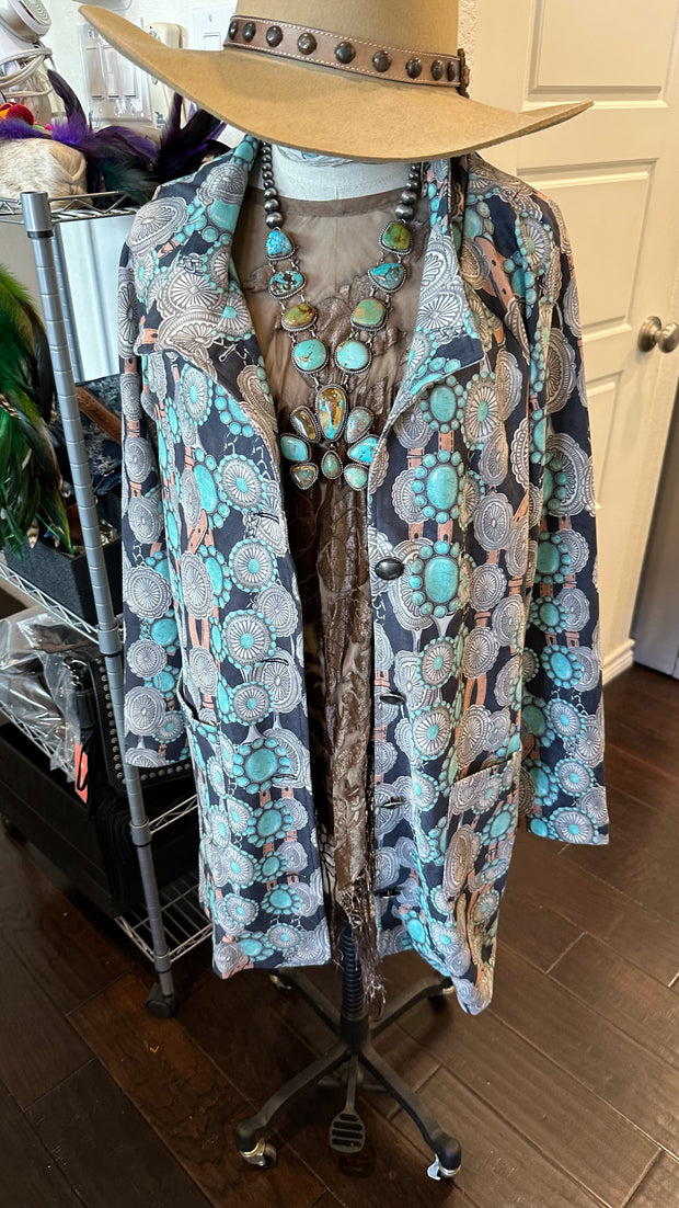 Turquoise Duster Jacket