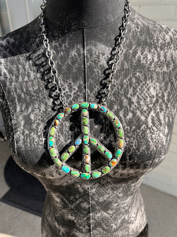 The HCC Mixed Mines Peace Sign Necklace 3