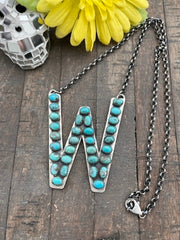 Custom Letter W Necklace