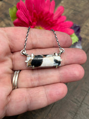 Waterproof White Buffalo Remix Bar Necklace #6