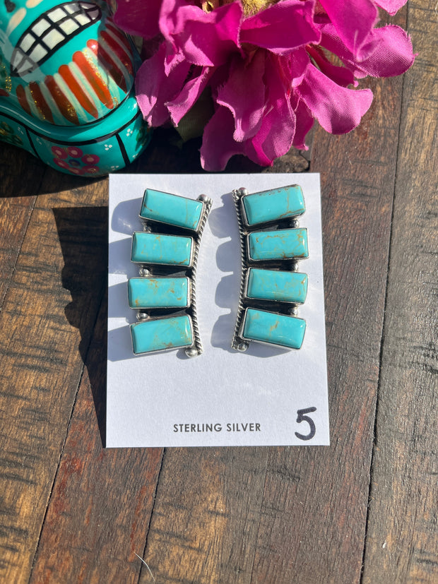 4 Stone Bar Earrings #5