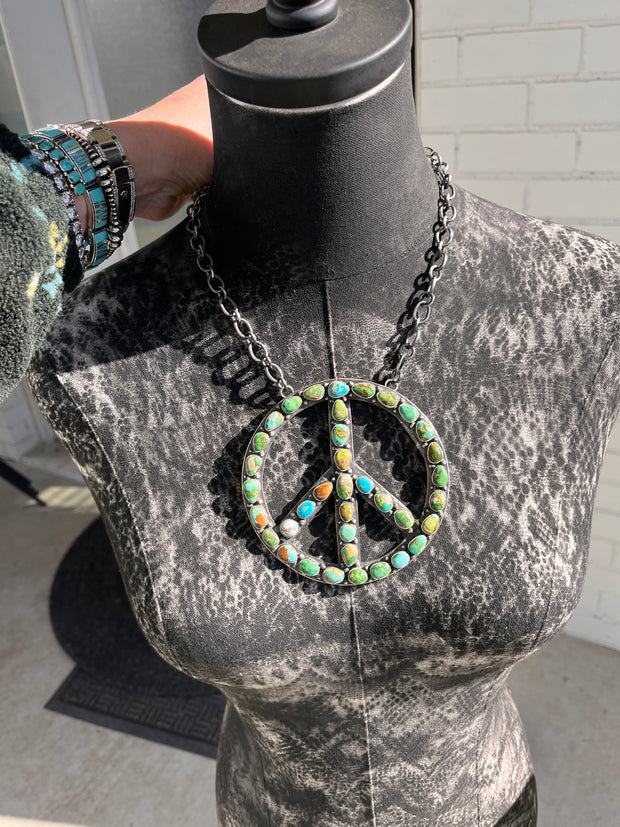 The HCC Mixed Mines Peace Sign Necklace 2